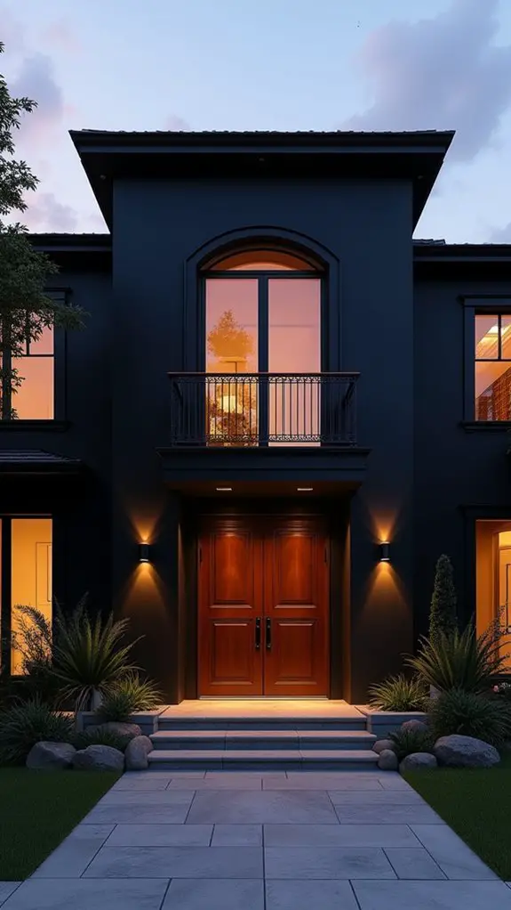 sophisticated black mansion elegance