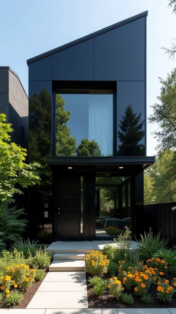 sophisticated black townhouse elegance