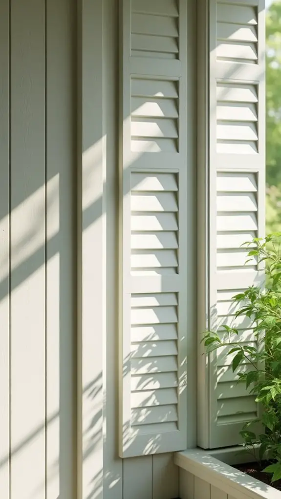sophisticated clean lines shutters