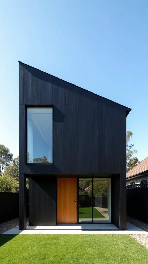 sophisticated minimalist black exterior