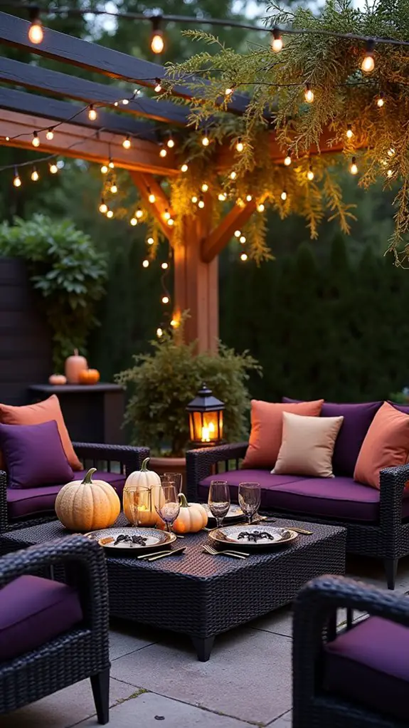 sophisticated outdoor seating arrangement