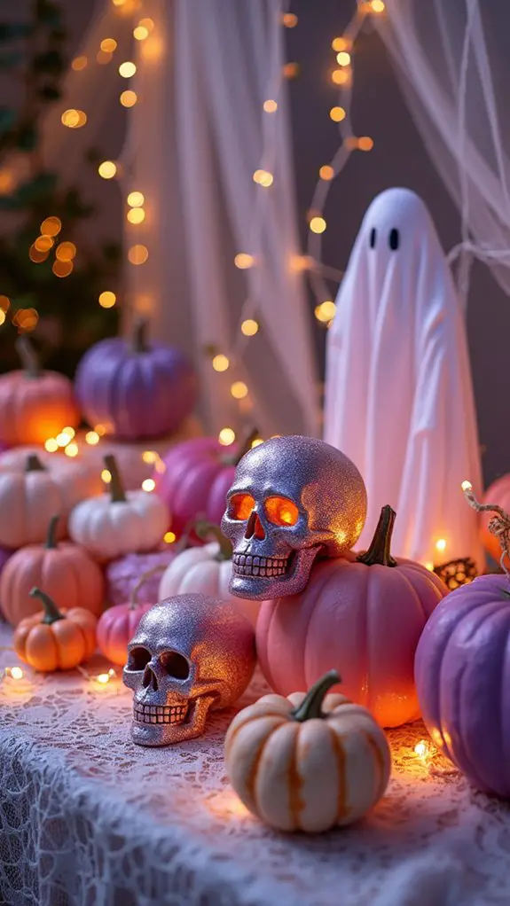 sparkling skulls for halloween