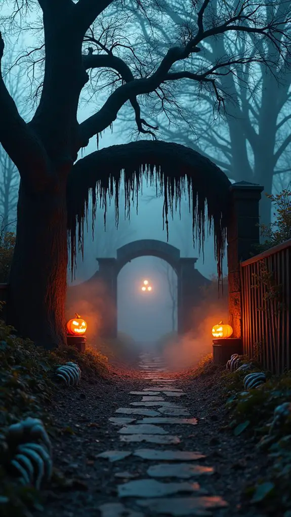 spine chilling haunted house entrance