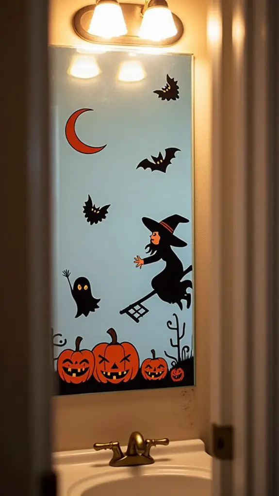 spooktacular halloween mirror decorations