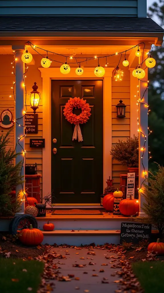 spooky ambiance with lights