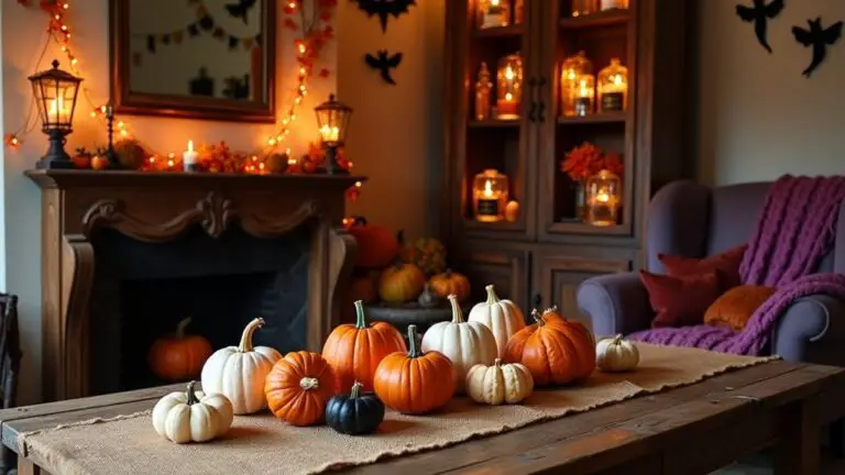 spooky and festive decorations