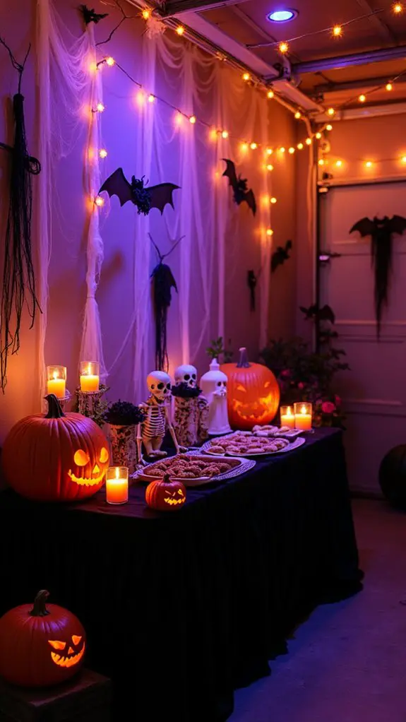 spooky atmosphere with lights
