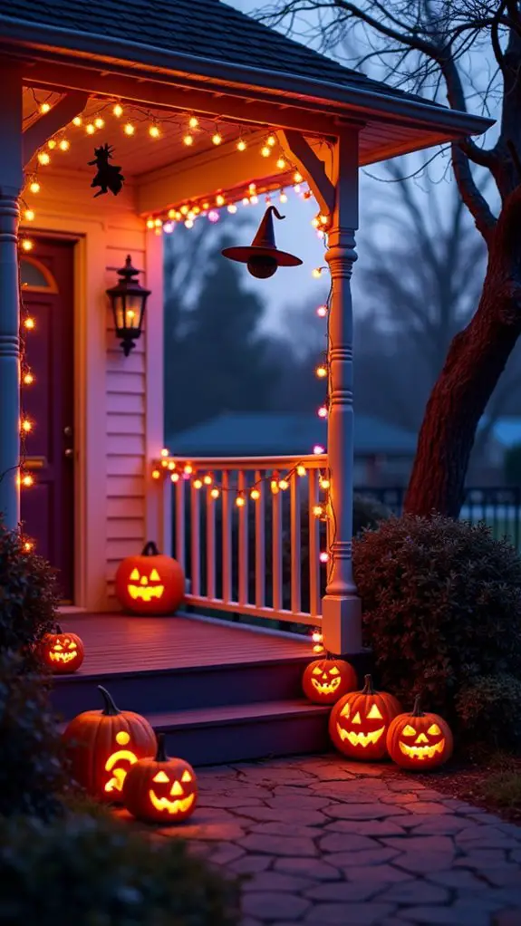 spooky atmosphere with lights