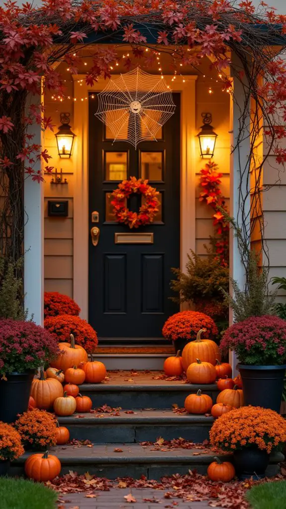 spooky autumn porch decorations