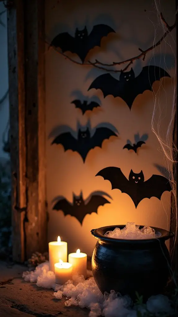 spooky bat decorations hanging
