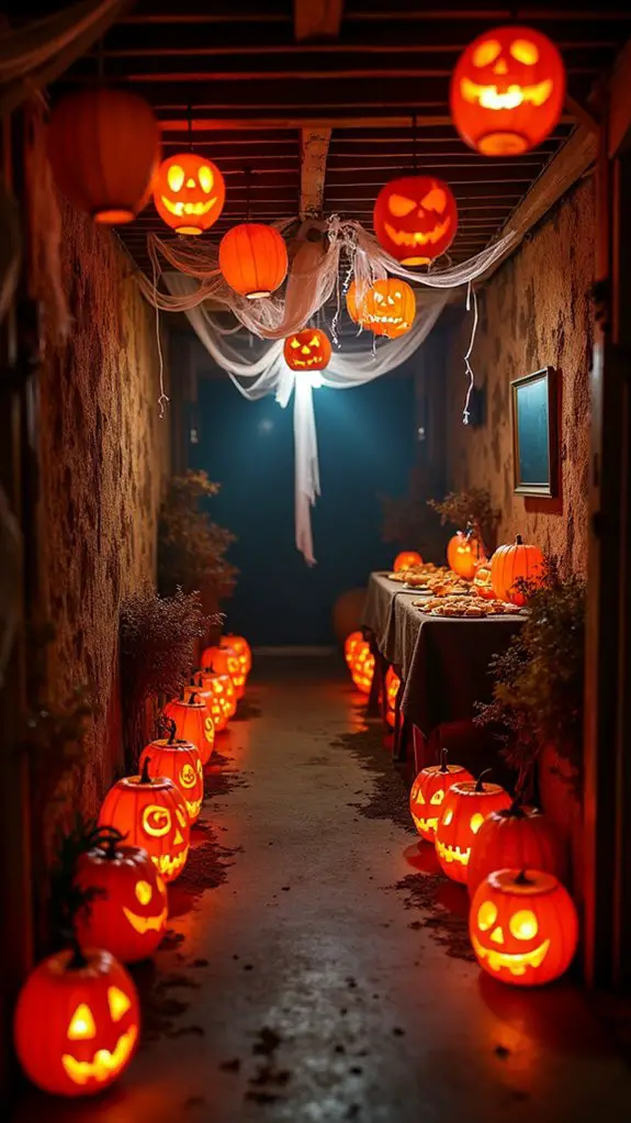 spooky carved pumpkin decorations