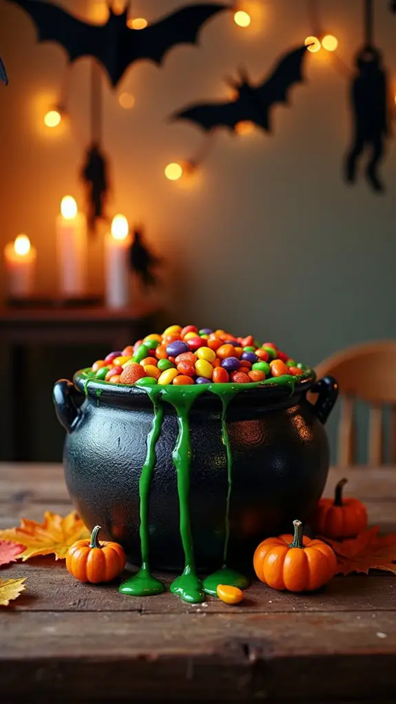 spooky cauldron candy bowl