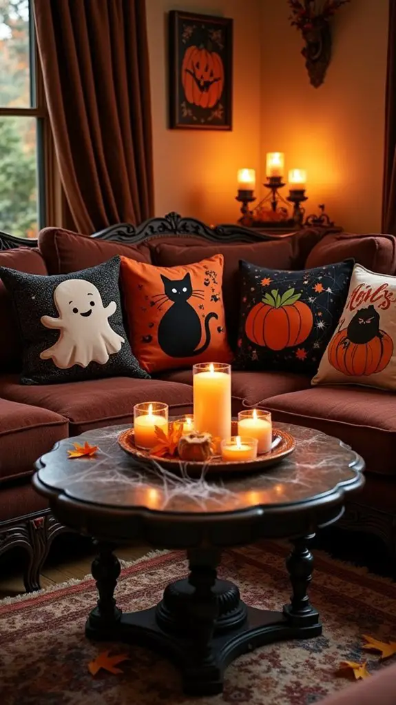 spooky decorative throw pillows