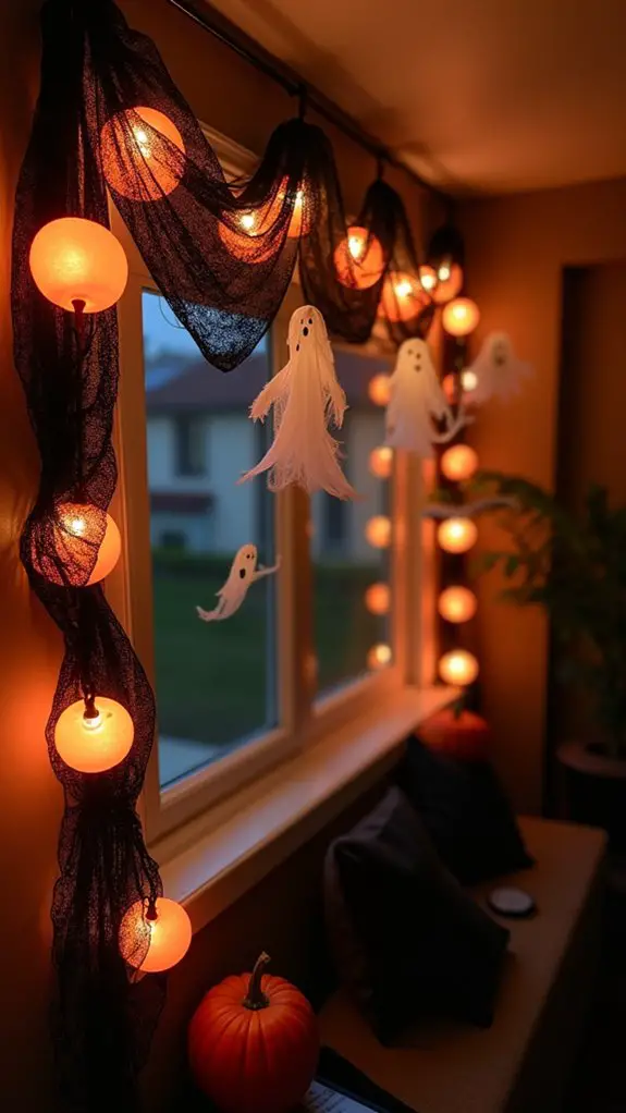 spooky garlands create atmosphere