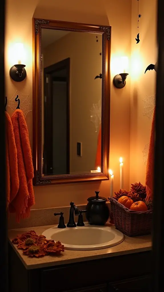 spooky halloween bath decor