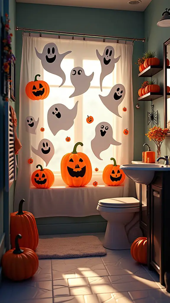 spooky halloween bathroom decor