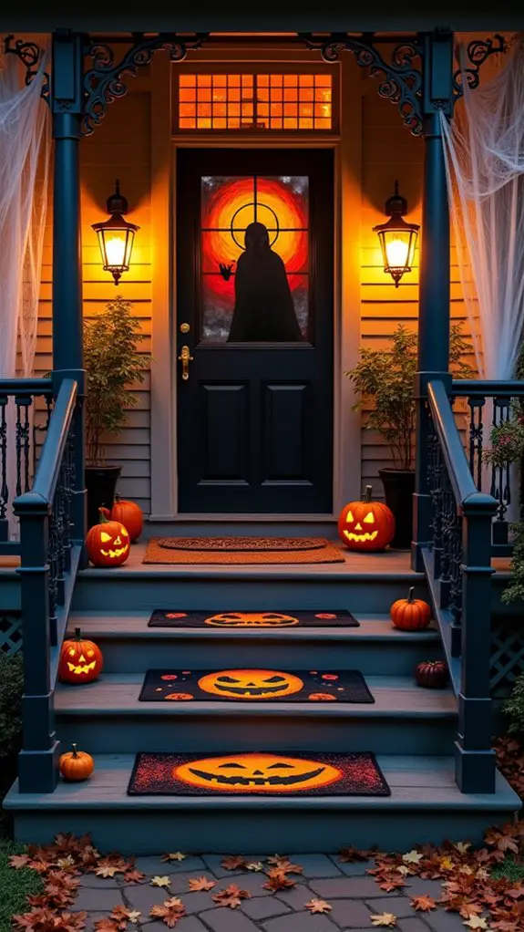 spooky halloween doormat decor