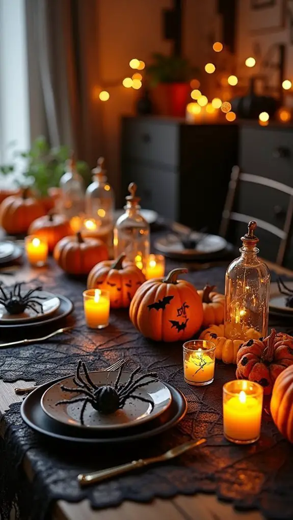 spooky halloween table decor