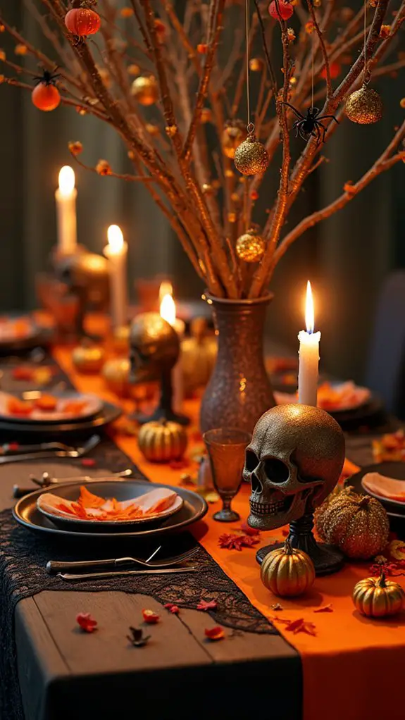 spooky halloween table decor