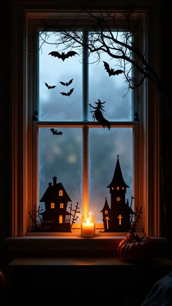 spooky halloween window decorations
