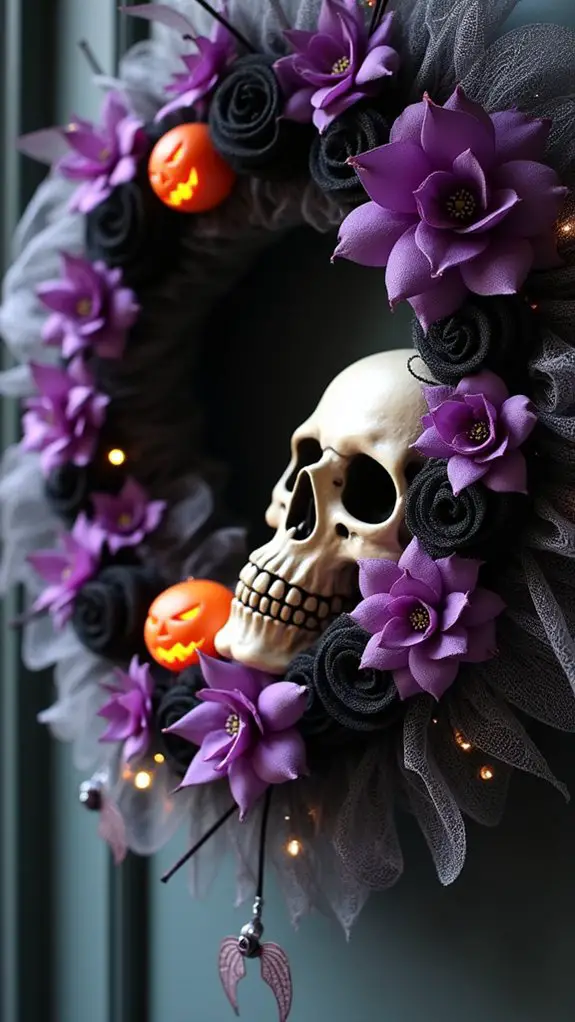 spooky halloween wreath decor
