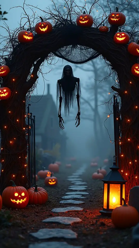 spooky haunted house entrance