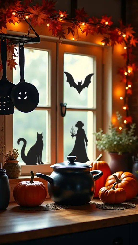 spooky kitchen window decorations