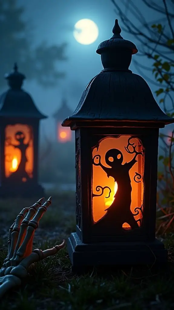 spooky lanterns create atmosphere