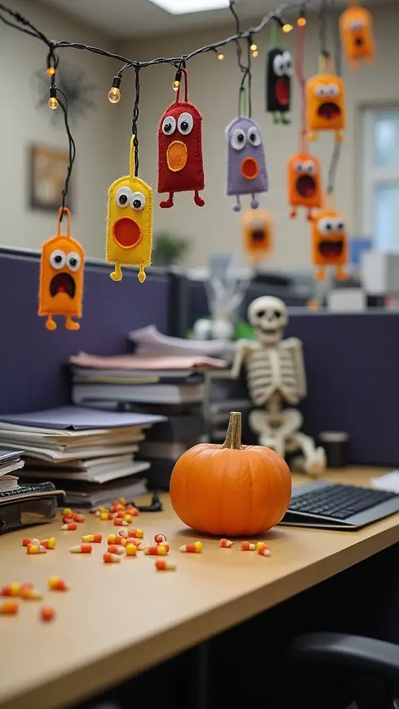 spooky monster paper clips