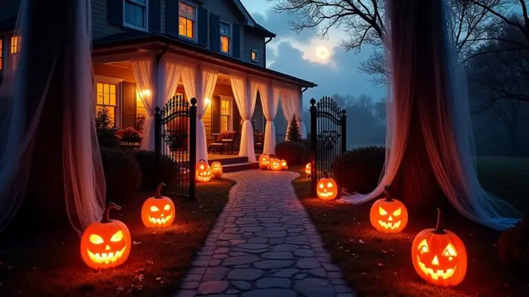 spooky outdoor halloween lighting