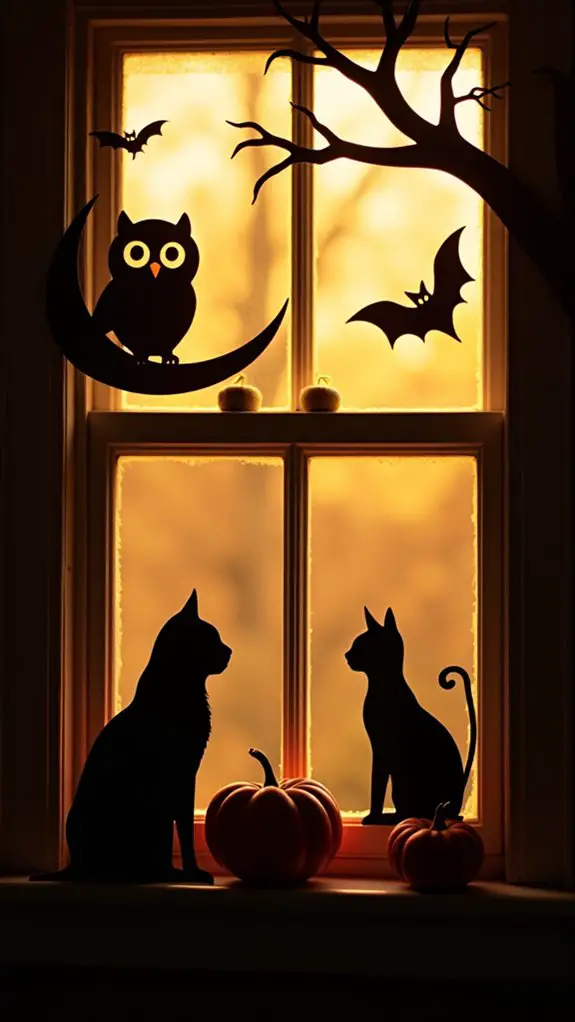 spooky silhouette window decor