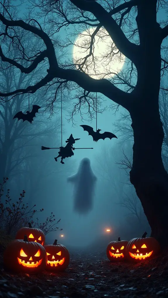 spooky silhouettes create atmosphere