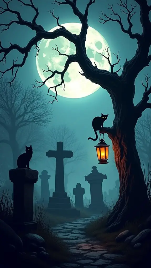 spooky silhouettes create atmosphere
