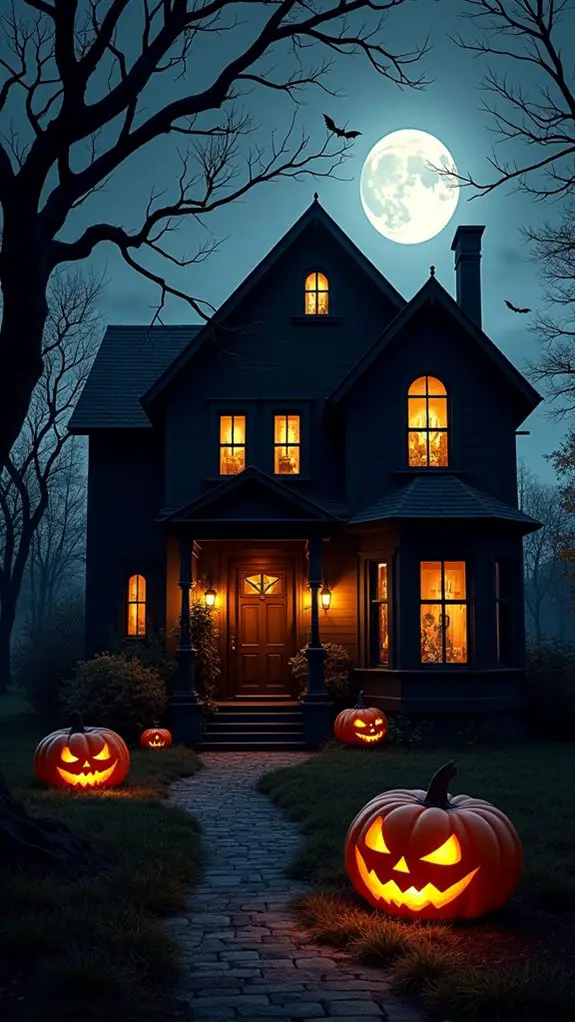 spooky silhouettes enhance ambiance