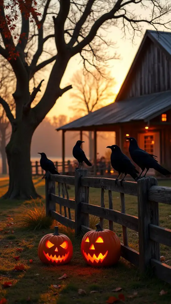 spooky silhouettes enhance decor
