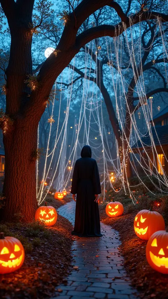 spooky spider web decorations
