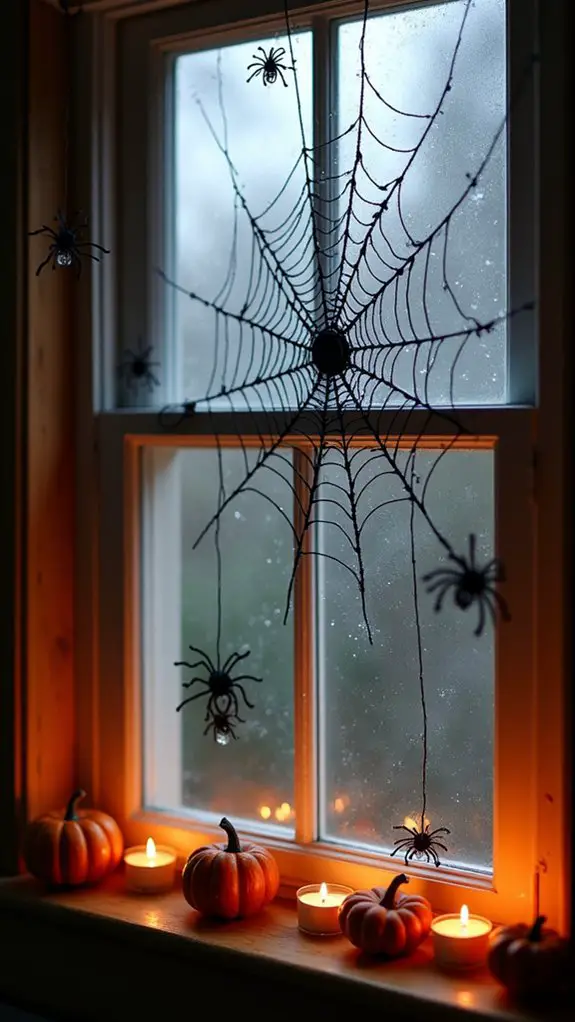 spooky spider web decorations