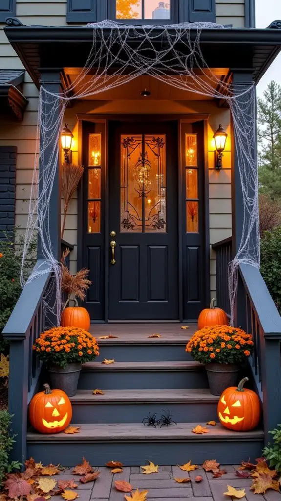 spooky spider web decorations