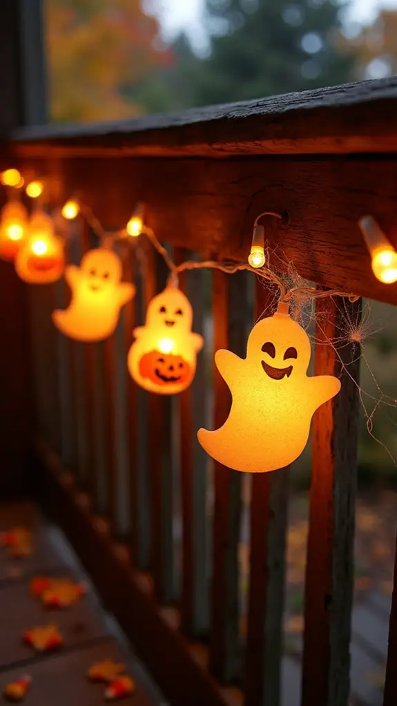 spooky string lights glow