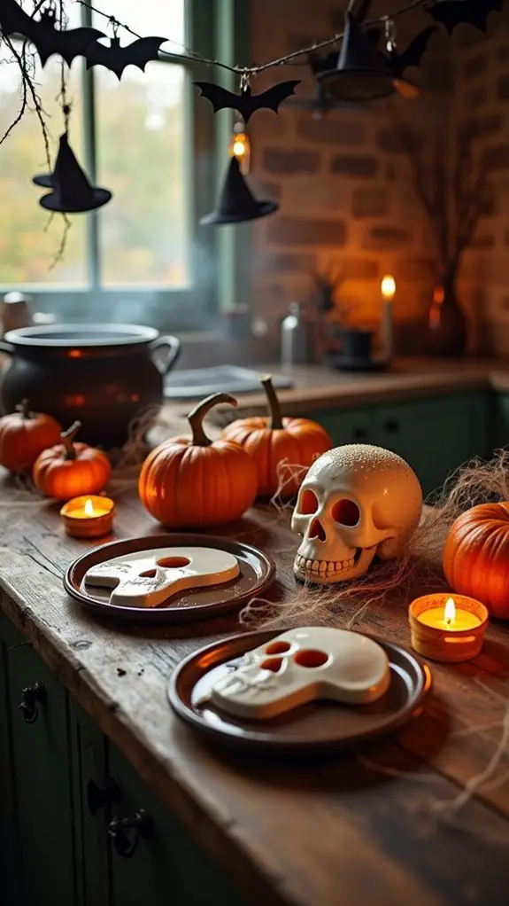spooky themed food presentation