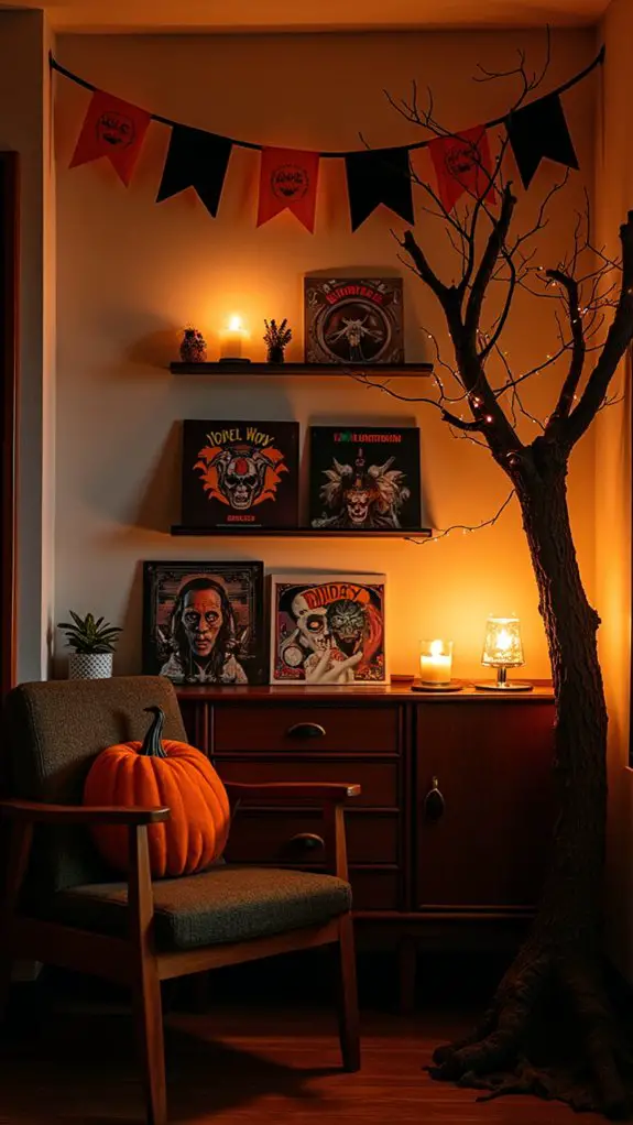 spooky vinyl decor display