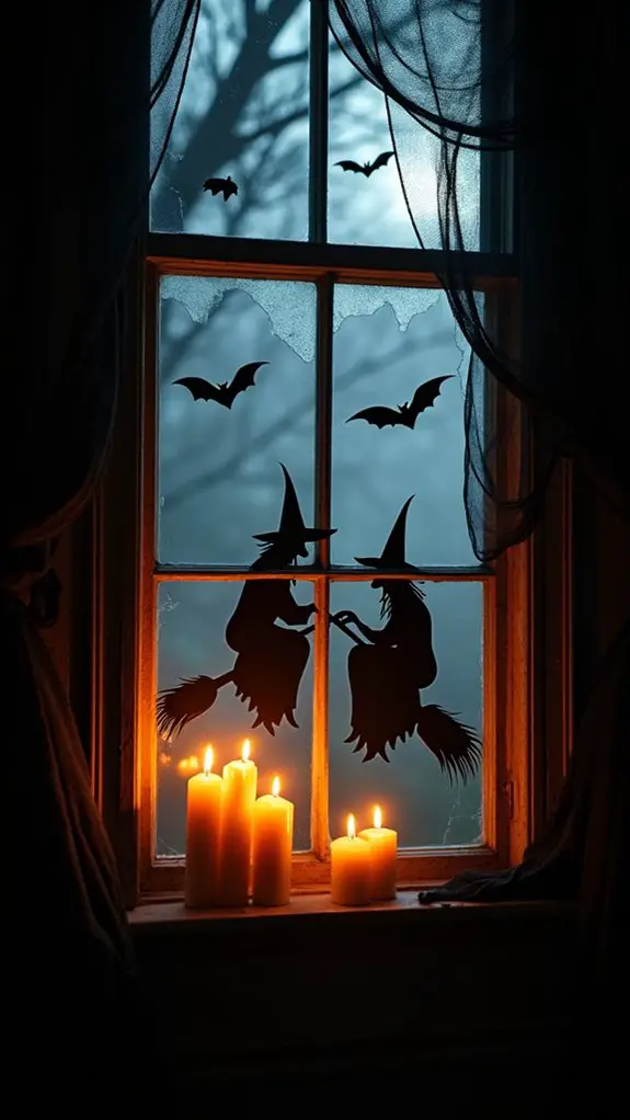 spooky window silhouettes creation