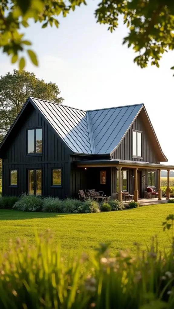 striking black farmhouse elegance