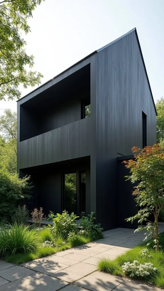 striking black house design