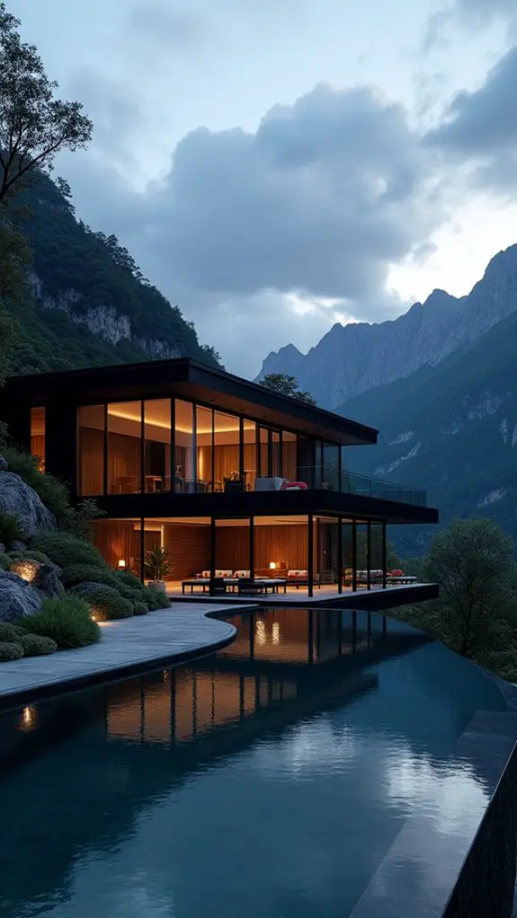 striking black mountain retreats