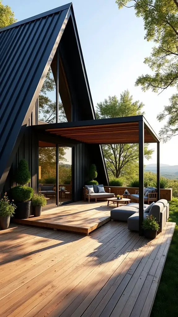 stylish a frame outdoor retreat