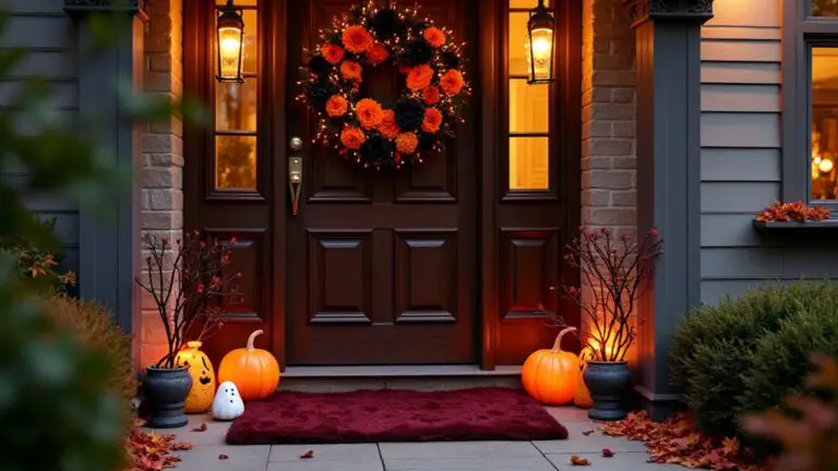 stylish halloween door decor