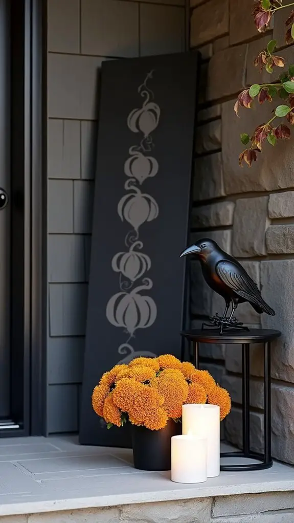 stylish minimalist halloween decor