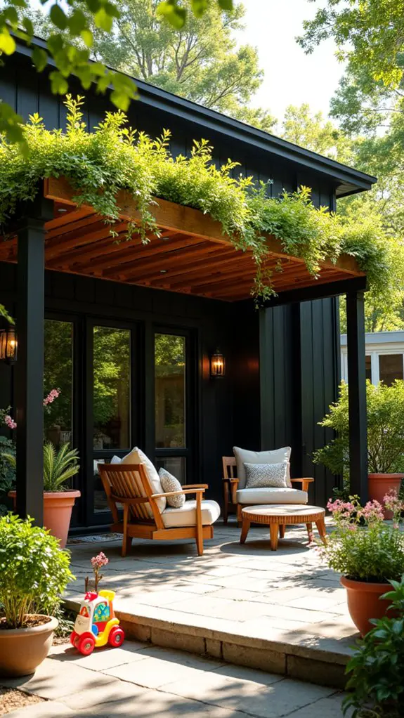 stylish outdoor family space