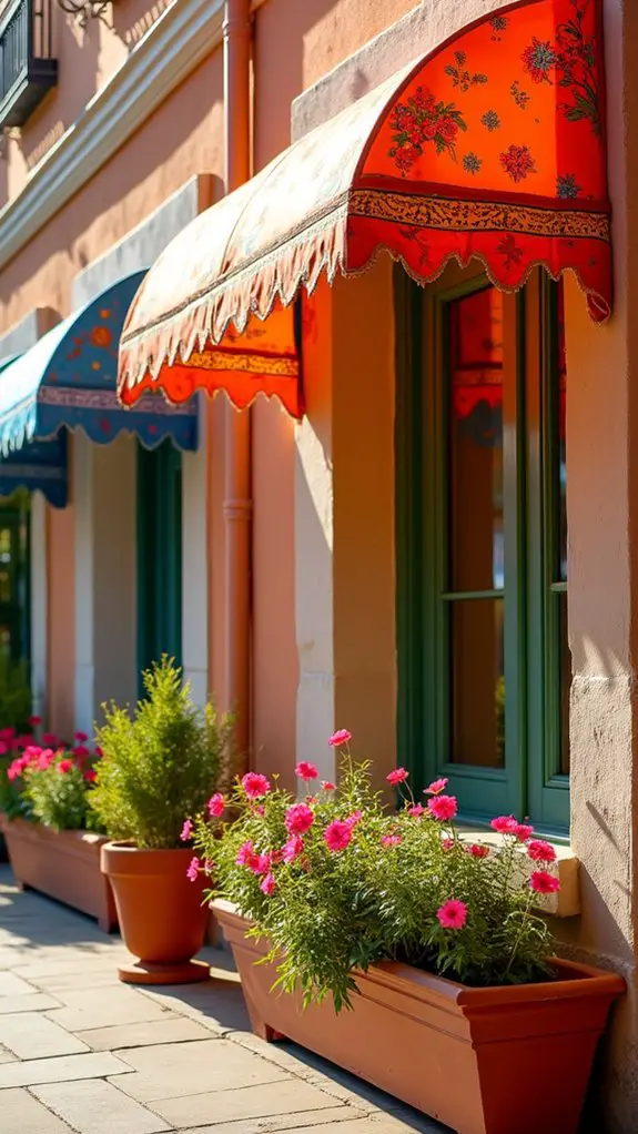 stylish protective window canopies